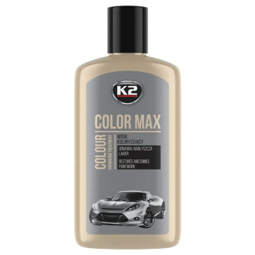 Pulēšanas vasks ar krāsas pigmentu K2 sudrabs COLOR MAX 250ml.