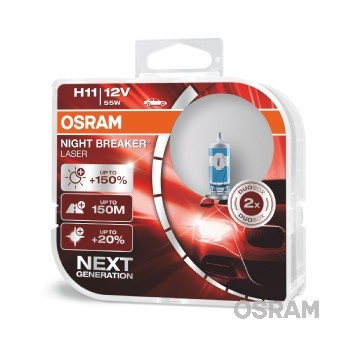 Комплект ламп автомобильных OSRAM H11 64211NL-HCB NIGHT BREAKER LASER